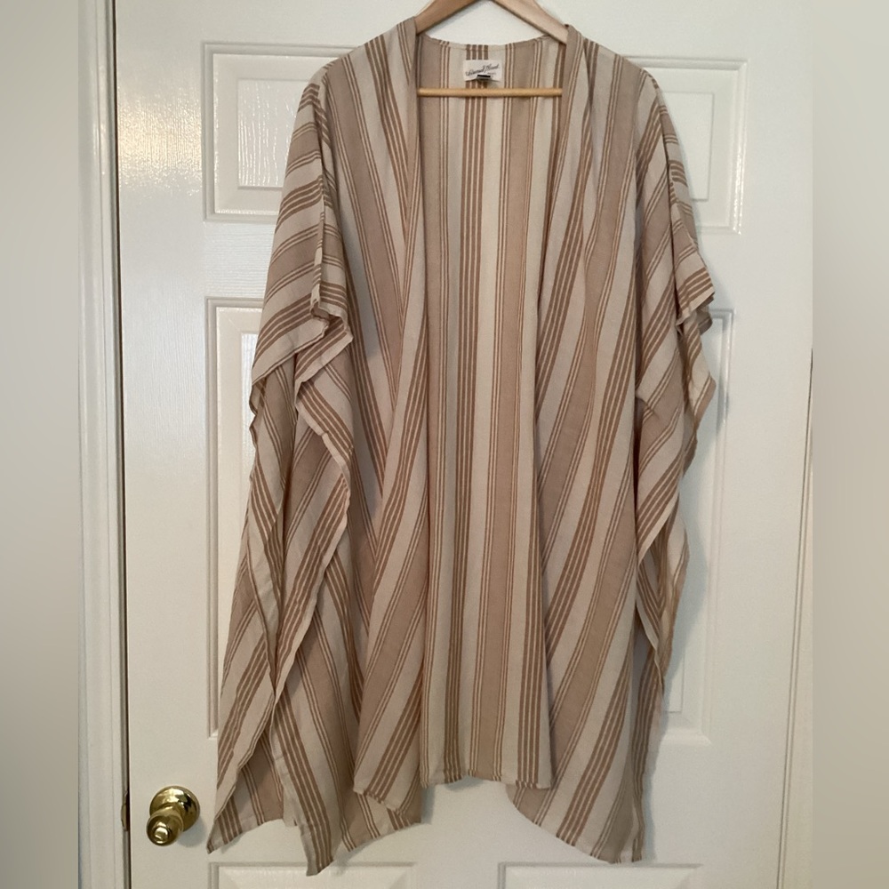 Universal Thread brown stripped Cardigan or Beach Cover Up Ruana